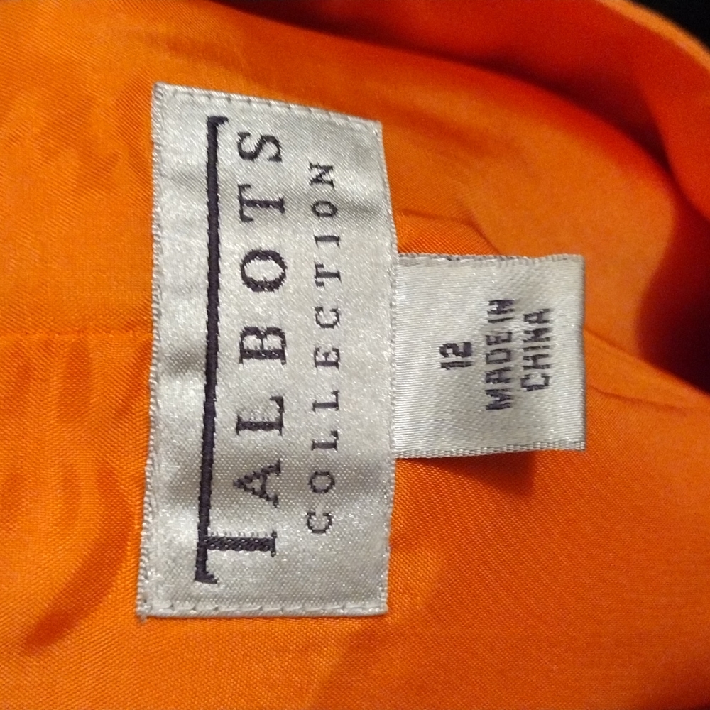 Talbots Collection Orange Button Up Lined Blazer - image 8